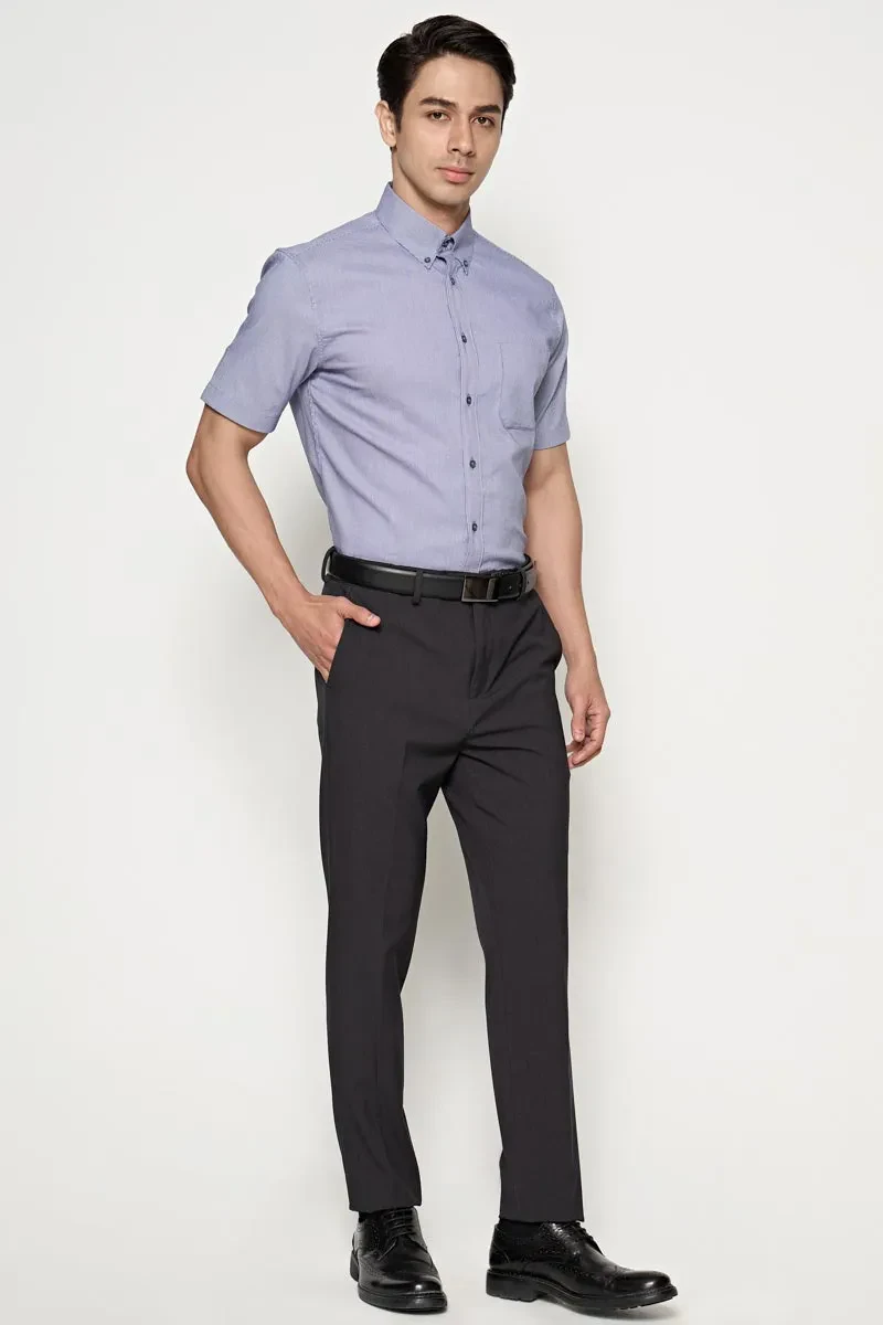 MEN SHORT SLEEVE WORK SHIRT  DARK BLUE