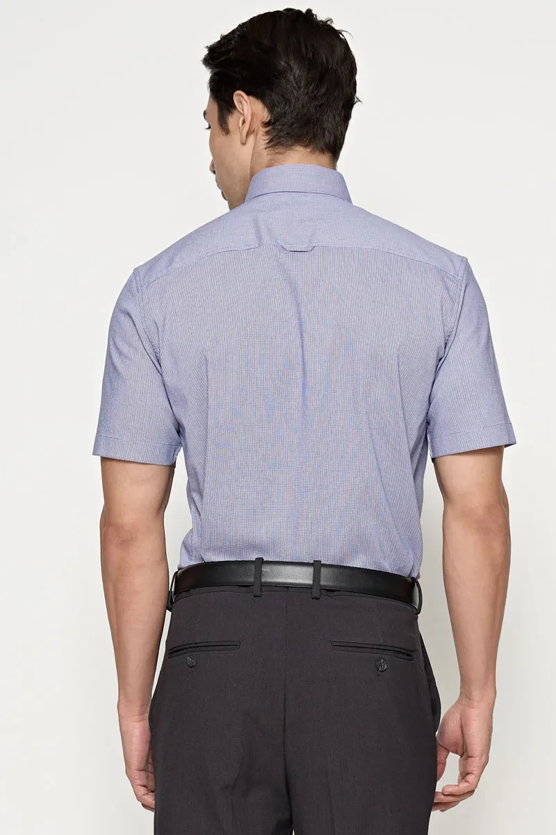 MEN SHORT SLEEVE WORK SHIRT  DARK BLUE