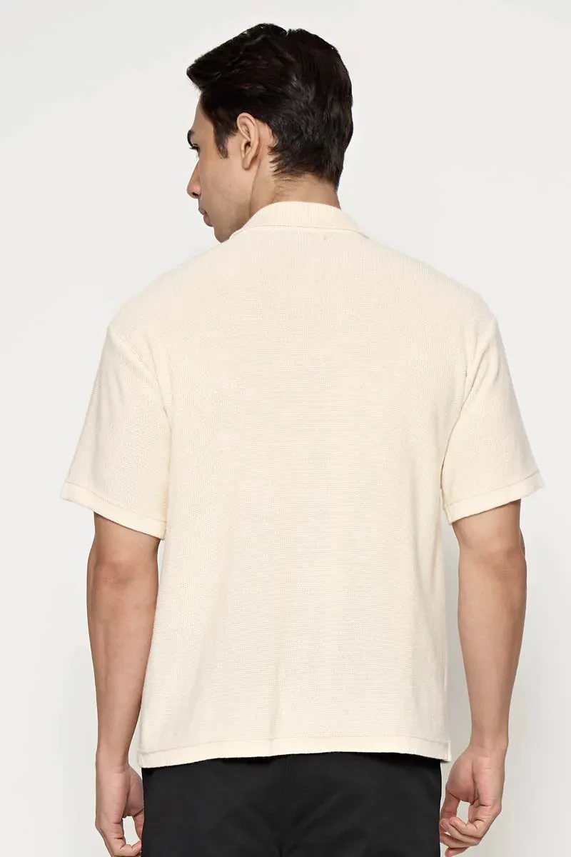 MEN SHORT SLEEVE KNIT SHIRT POLO TEE KHAKI