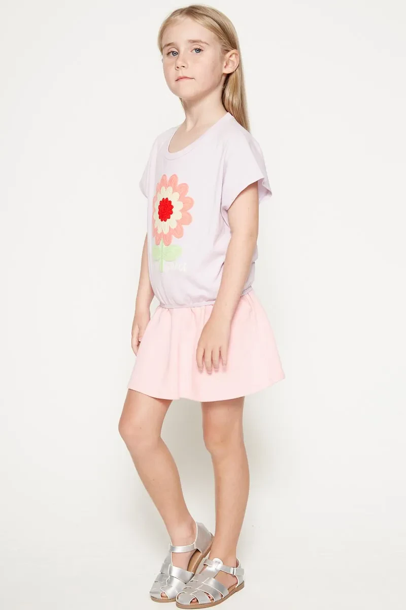 KID GIRL STRIPPED TOP LILAC