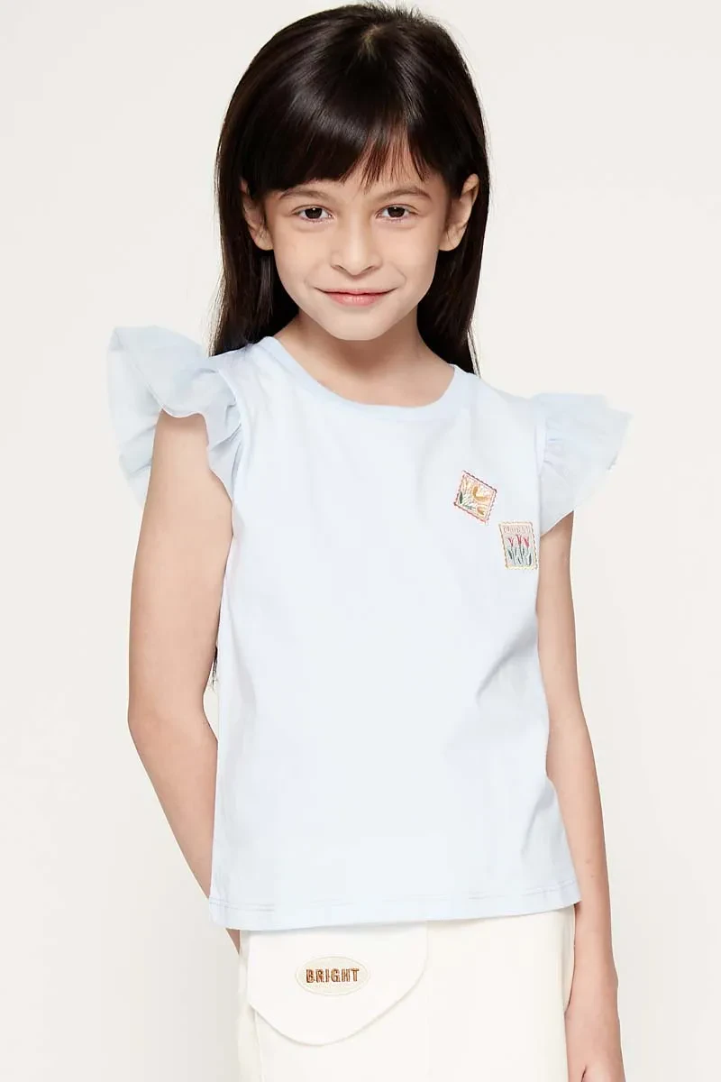 KIDS GIRL CASUAL TEE BLUE