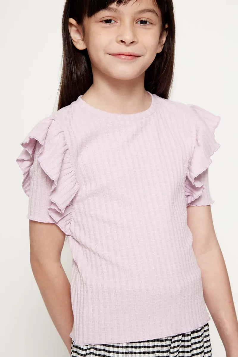 KIDS GIRL TOP LILAC
