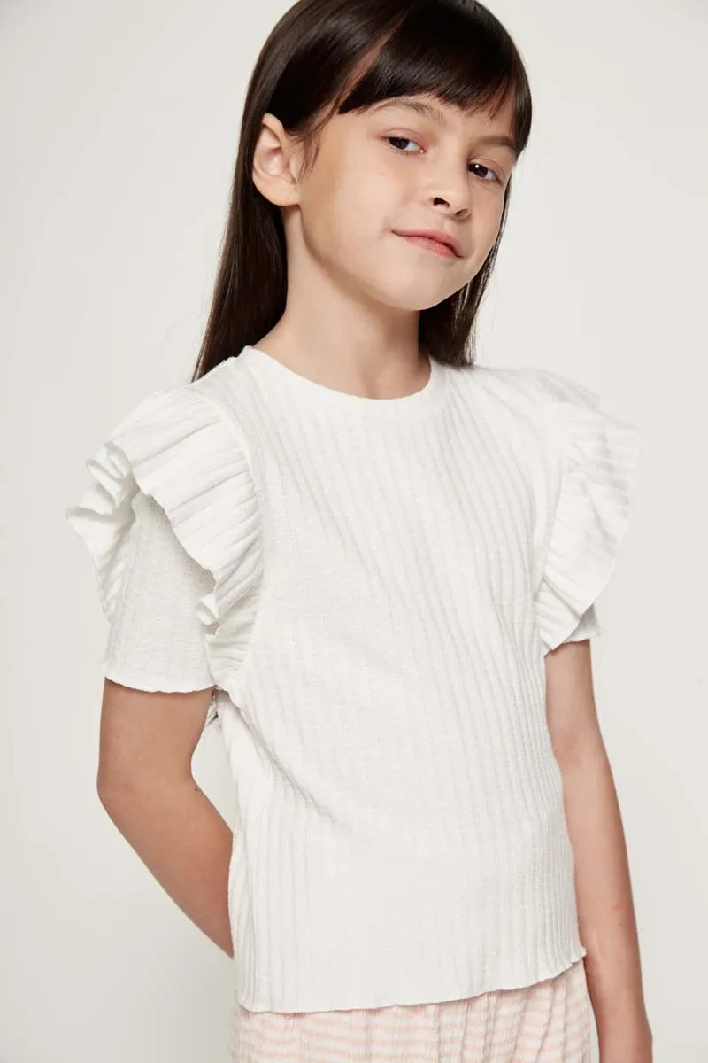KIDS GIRL TOP OFF WHITE