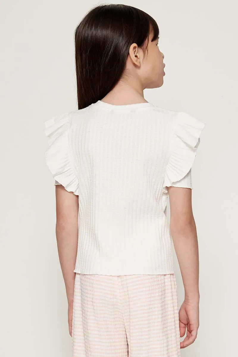 KIDS GIRL TOP OFF WHITE