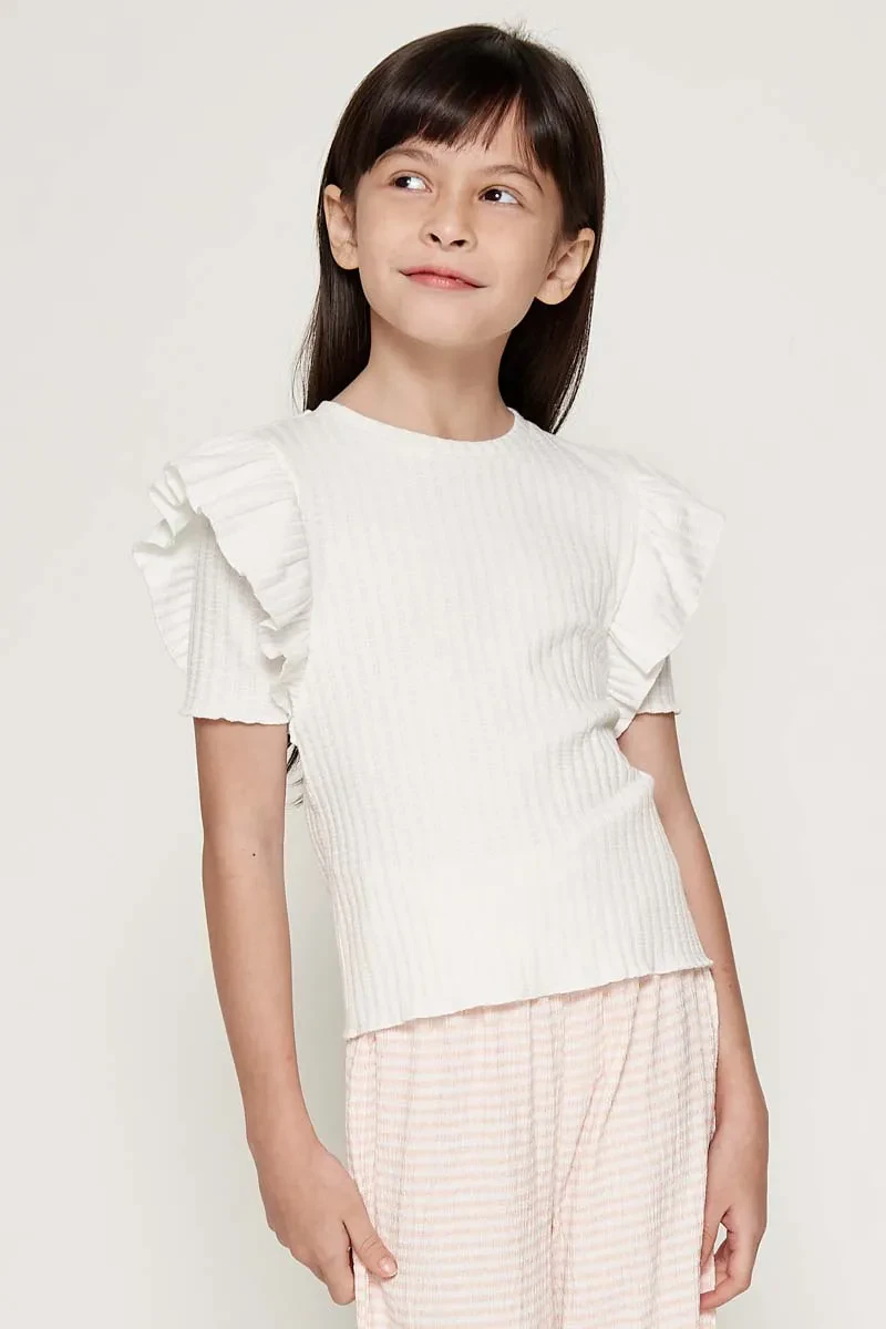 KIDS GIRL TOP OFF WHITE