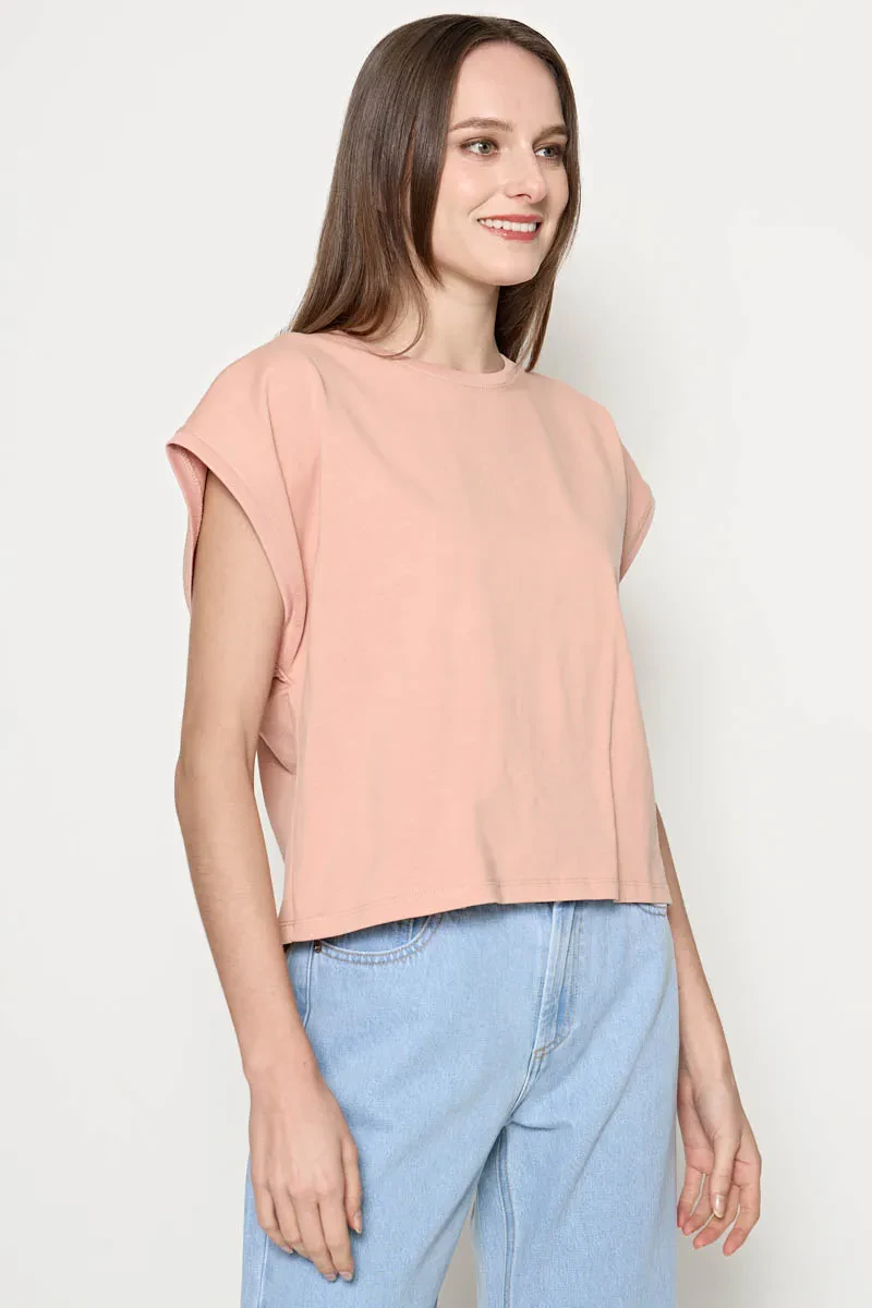 LADIES CASUAL TOP DUSTY PINK