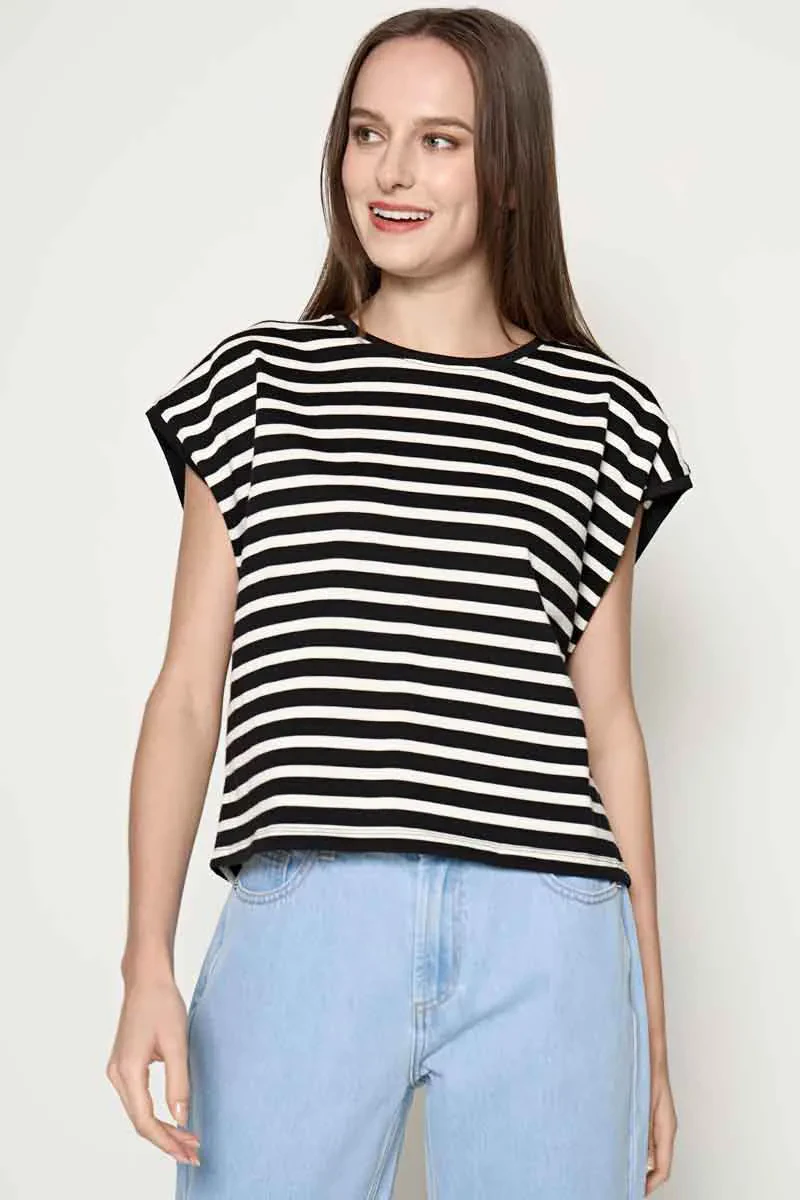 LADIES CASUAL TOP BLACK