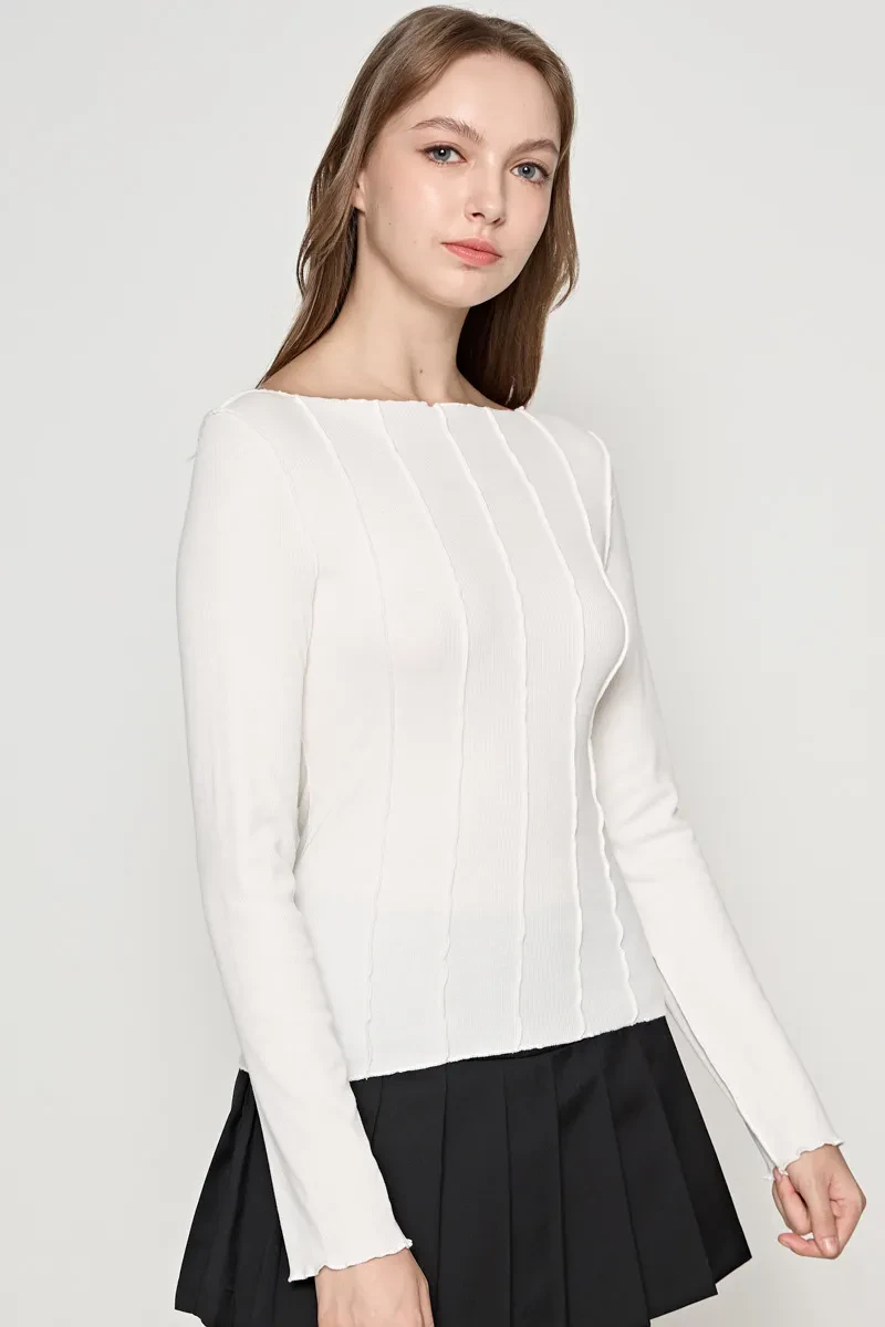 LADIES SLIM FIT CASUAL TOP OFF WHITE