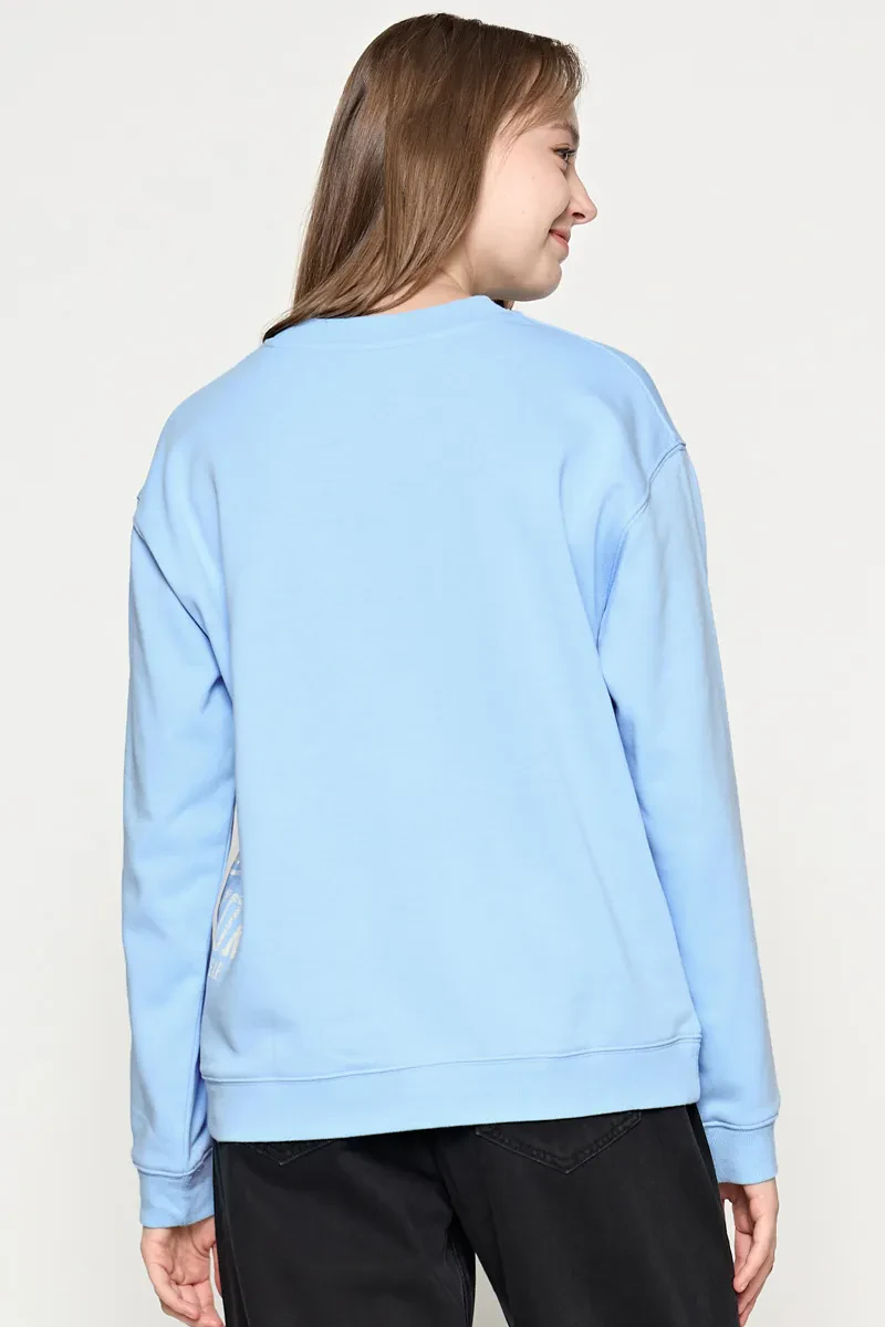 LADIES CASUAL SWEATSHIRT  LIGHT BLUE