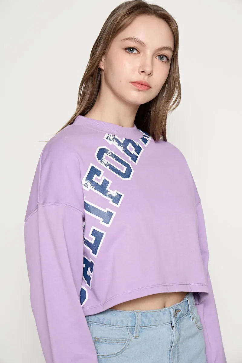 LADIES CASUAL SWEATSHIRT LILAC