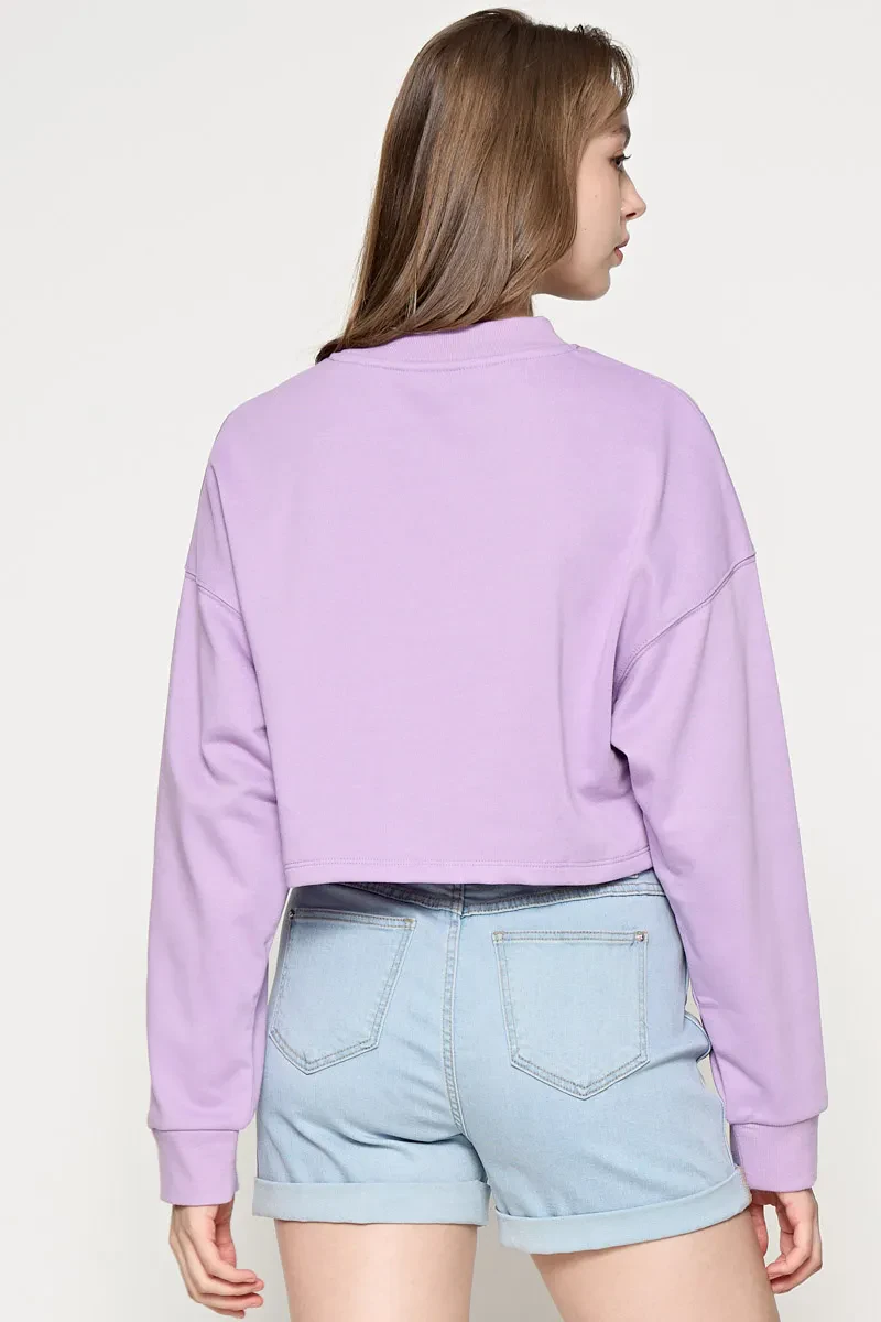 LADIES CASUAL SWEATSHIRT LILAC