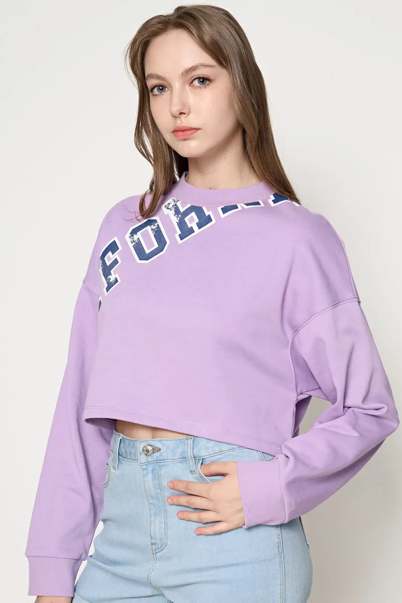 LADIES CASUAL SWEATSHIRT LILAC