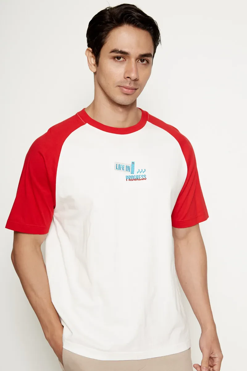 MEN CASUAL GRAPHIC TEE OFF WHITE