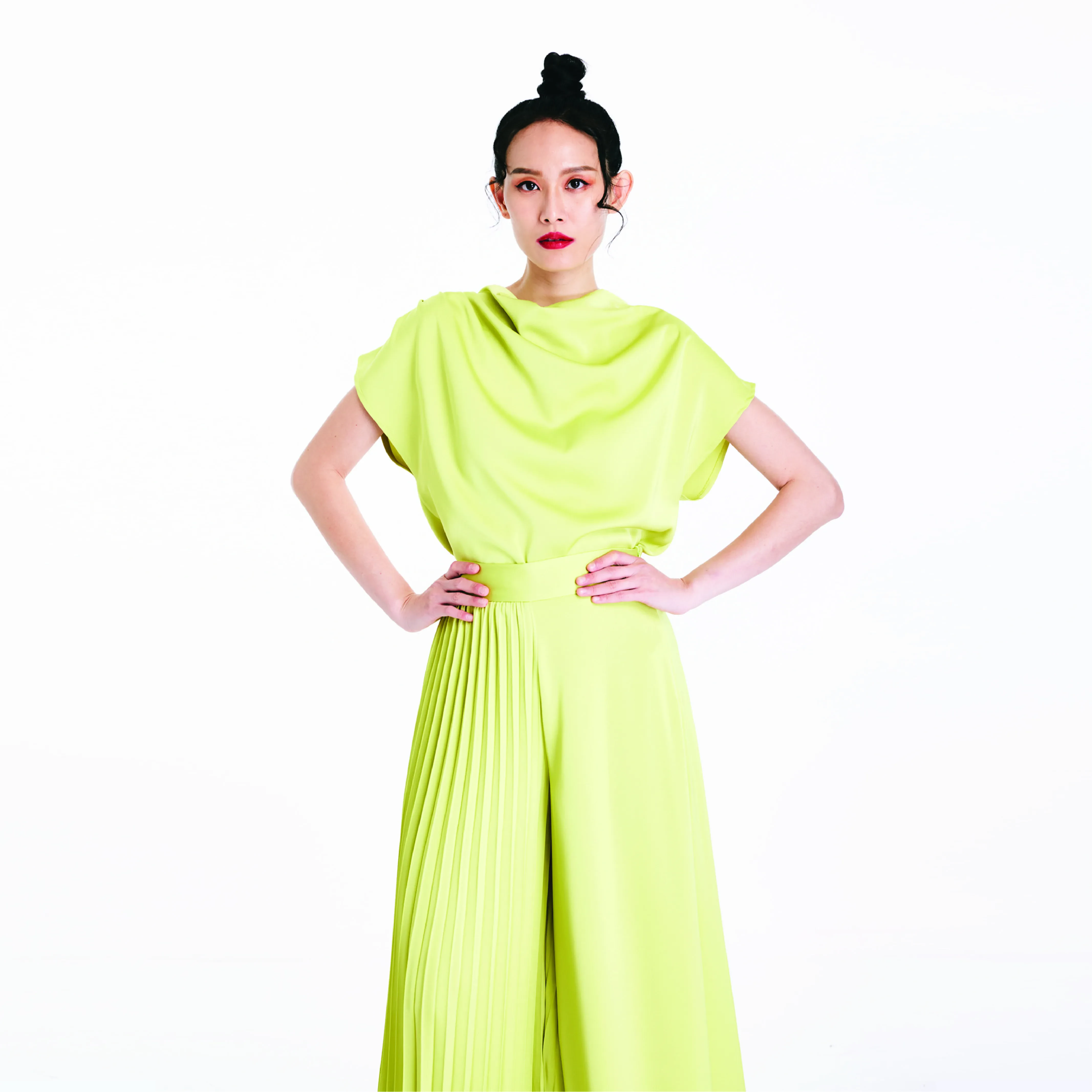 DRAPE TOP - GREEN
