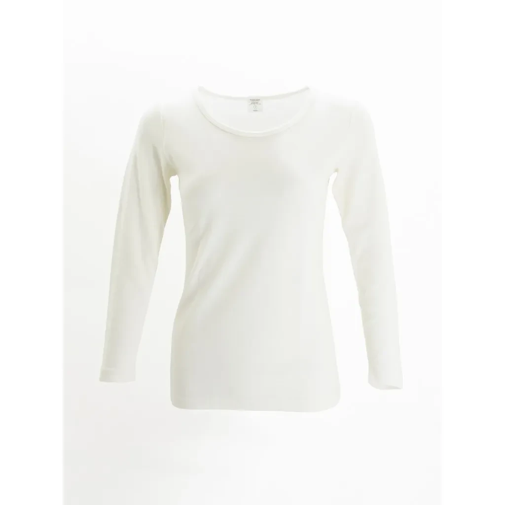 WINTER TIME LADIES WOOLMAX CREW NECK SET - OFF WHITE