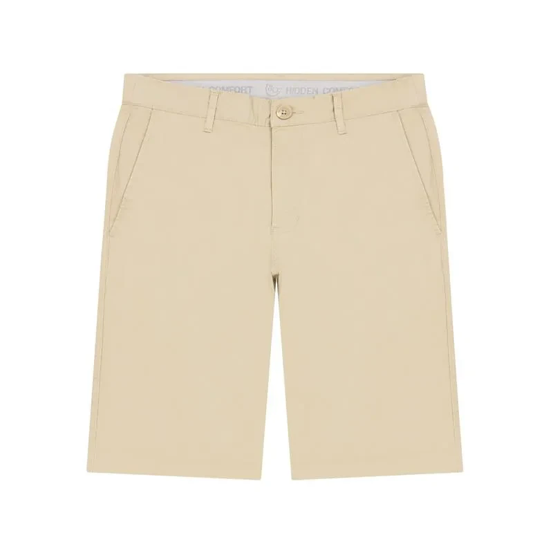 Men's Cotton Hidden Comfort Bermuda Shorts- Crockery