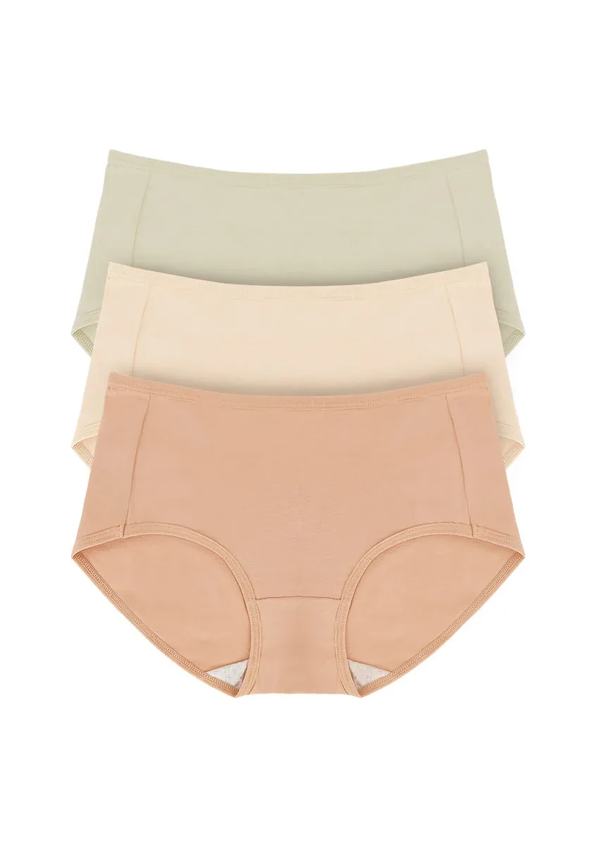 COZYMID COTTON MW PANTY PACK OF 3'S - RANDOM COLOR