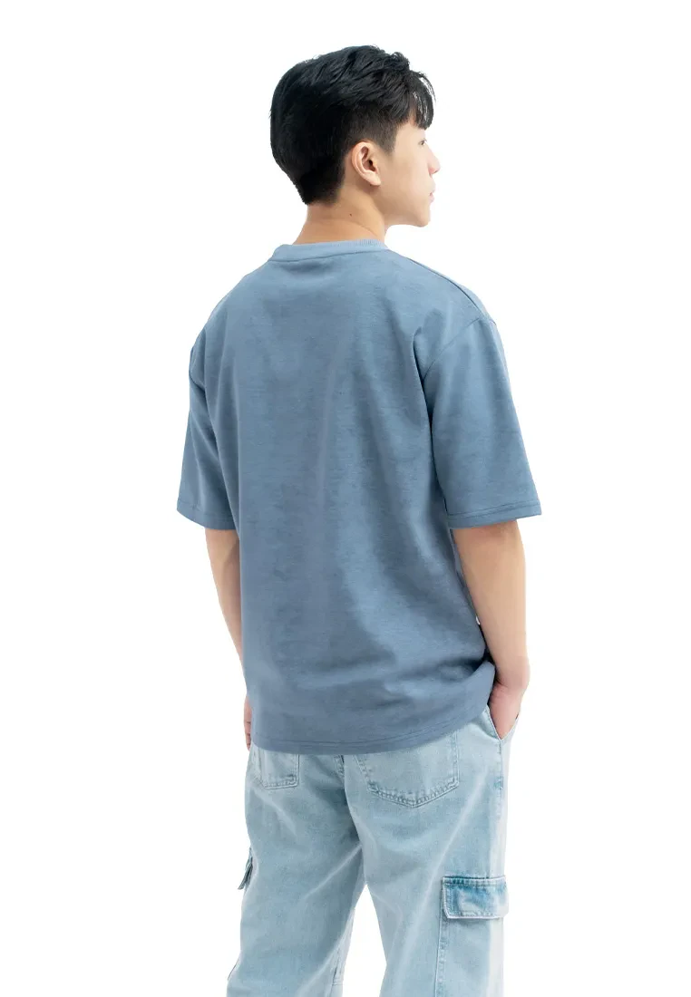 DRUM SELECT PATTERN EMBROIDERY OVERSIZED TEE