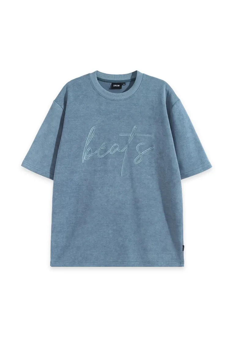 DRUM SELECT PATTERN EMBROIDERY OVERSIZED TEE
