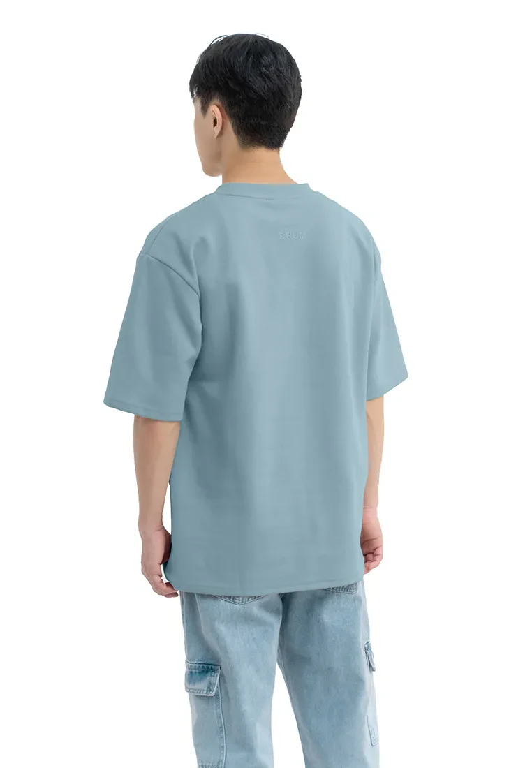 DRUM SELECT EMBOSSED EMBROIDERY OVERSIZED TEE
