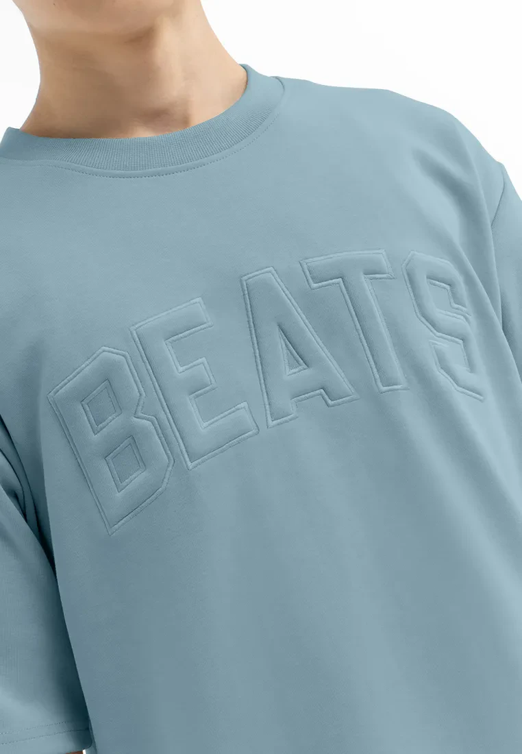 DRUM SELECT EMBOSSED EMBROIDERY OVERSIZED TEE