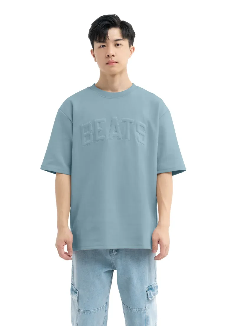 DRUM SELECT EMBOSSED EMBROIDERY OVERSIZED TEE