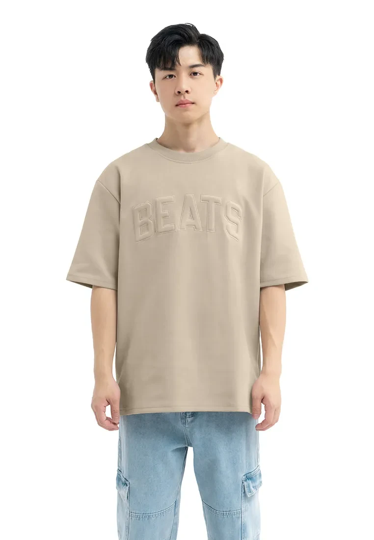 DRUM SELECT EMBOSSED EMBROIDERY OVERSIZED TEE