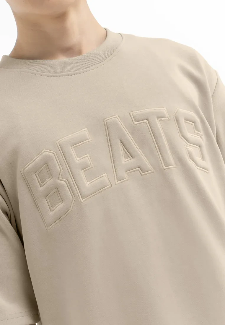 DRUM SELECT EMBOSSED EMBROIDERY OVERSIZED TEE