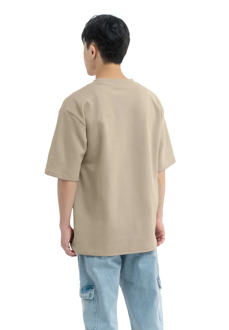 DRUM SELECT EMBOSSED EMBROIDERY OVERSIZED TEE