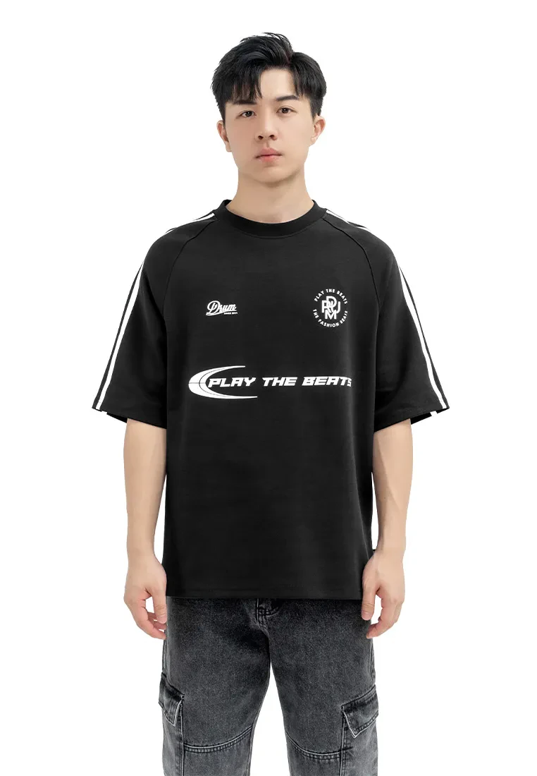 DRUM SELECT REFLECTIVE PRINT OVERSIZED TEE