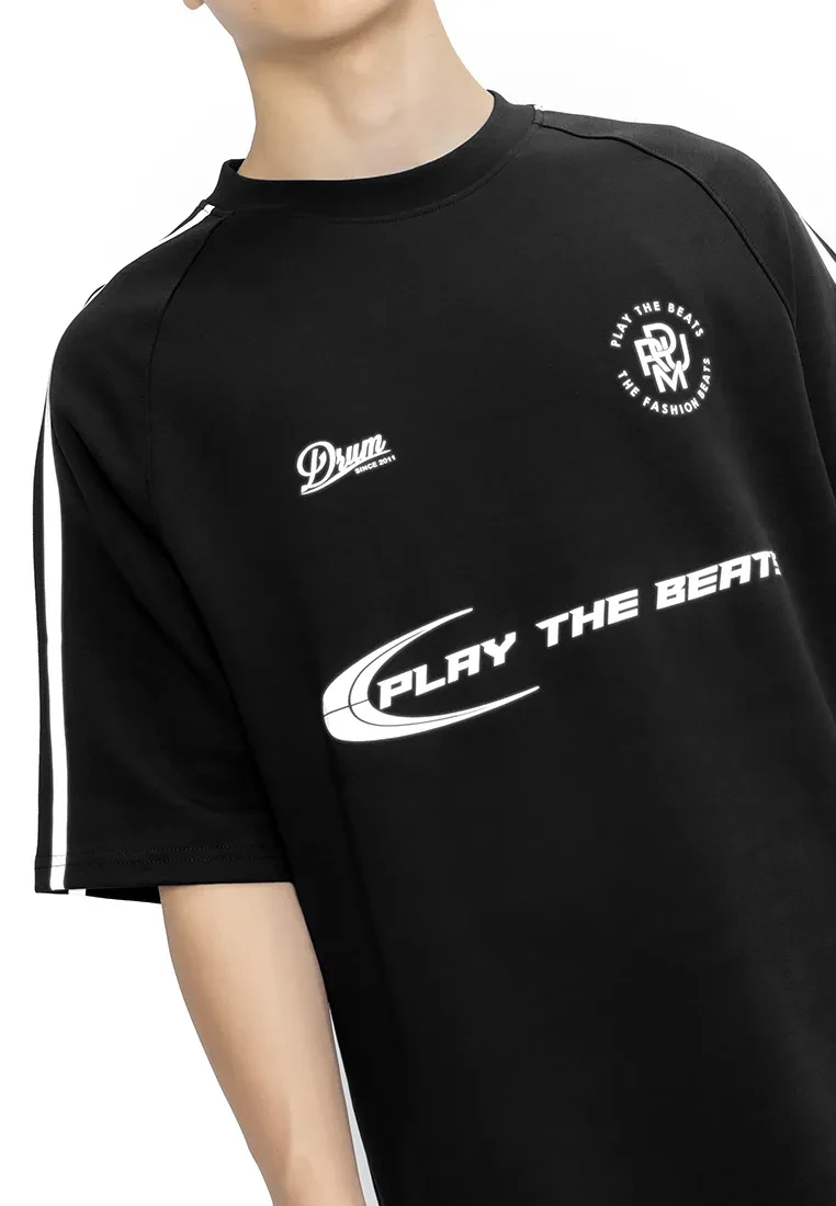 DRUM SELECT REFLECTIVE PRINT OVERSIZED TEE