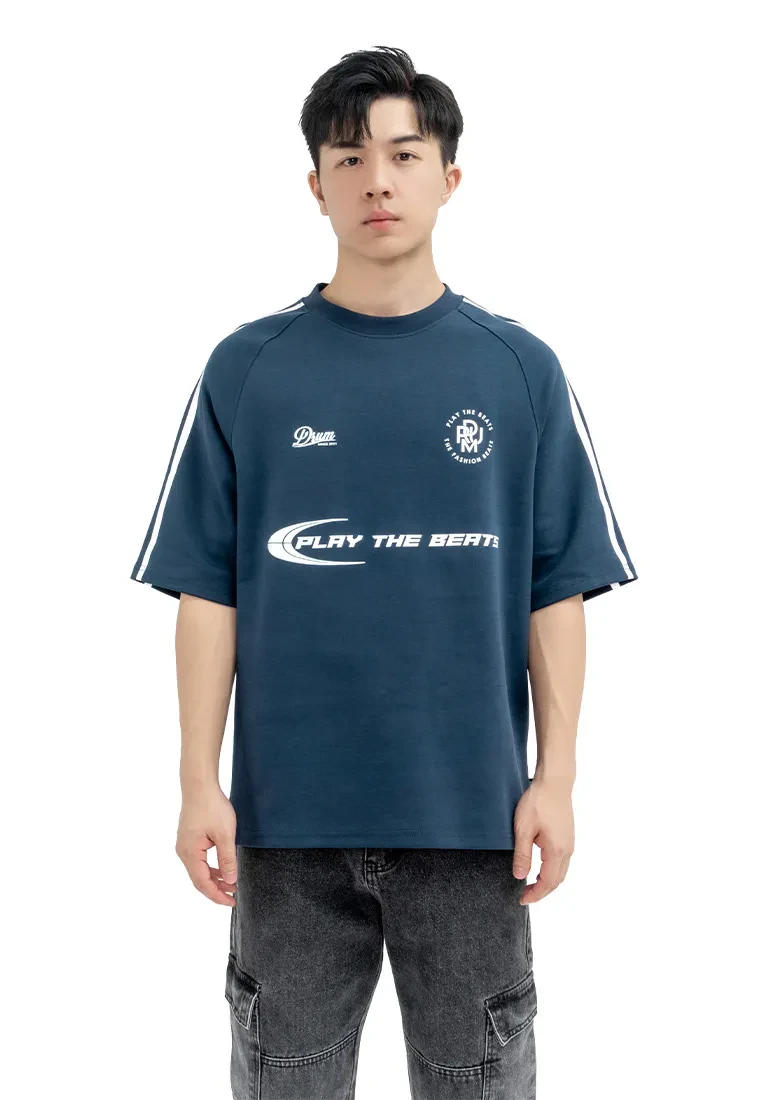DRUM SELECT REFLECTIVE PRINT OVERSIZED TEE