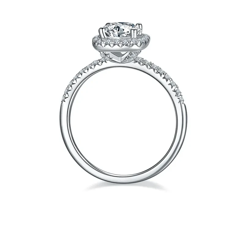 CELESTIAL HALO CUSHION-CUT RING