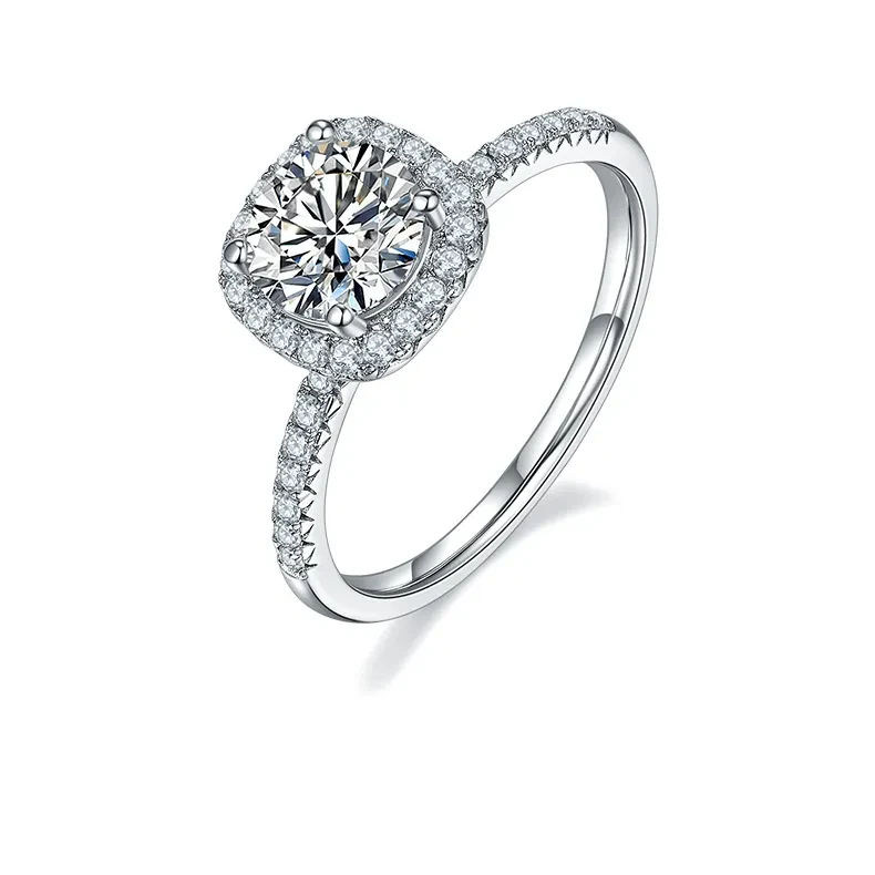 CELESTIAL HALO CUSHION-CUT RING