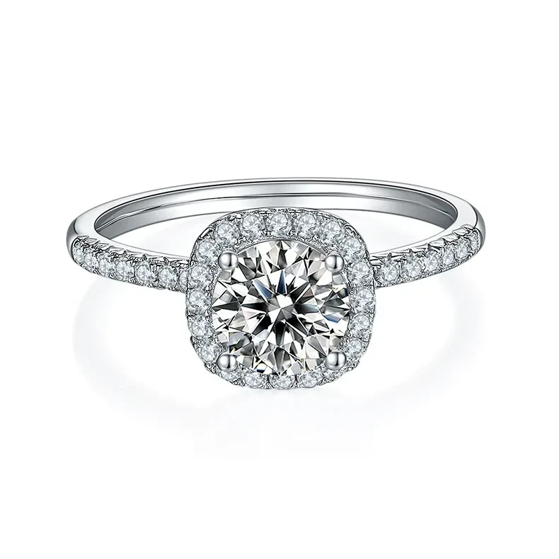 CELESTIAL HALO CUSHION-CUT RING