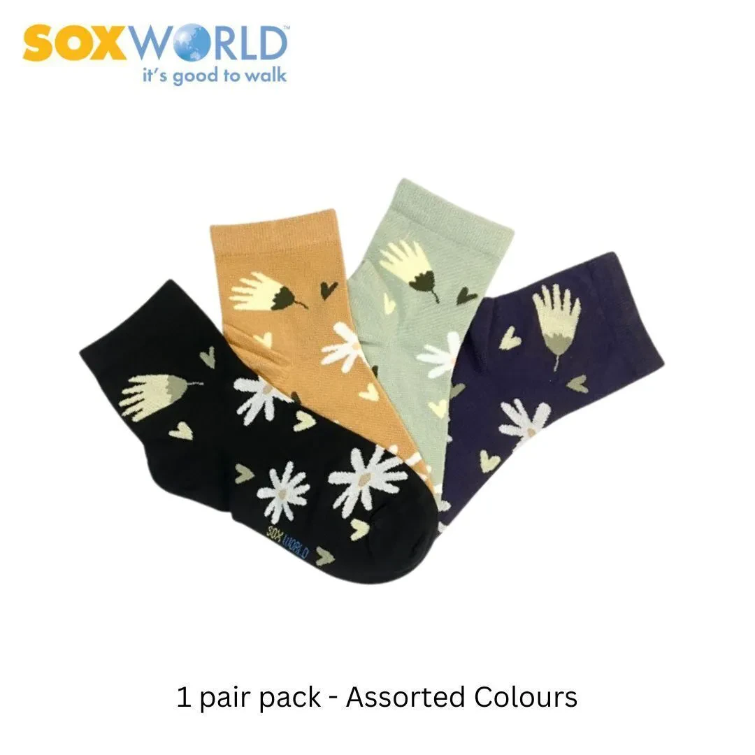 SOXWORLD LADIES ANKLE SOCKS (1 PAIR) 12-2512