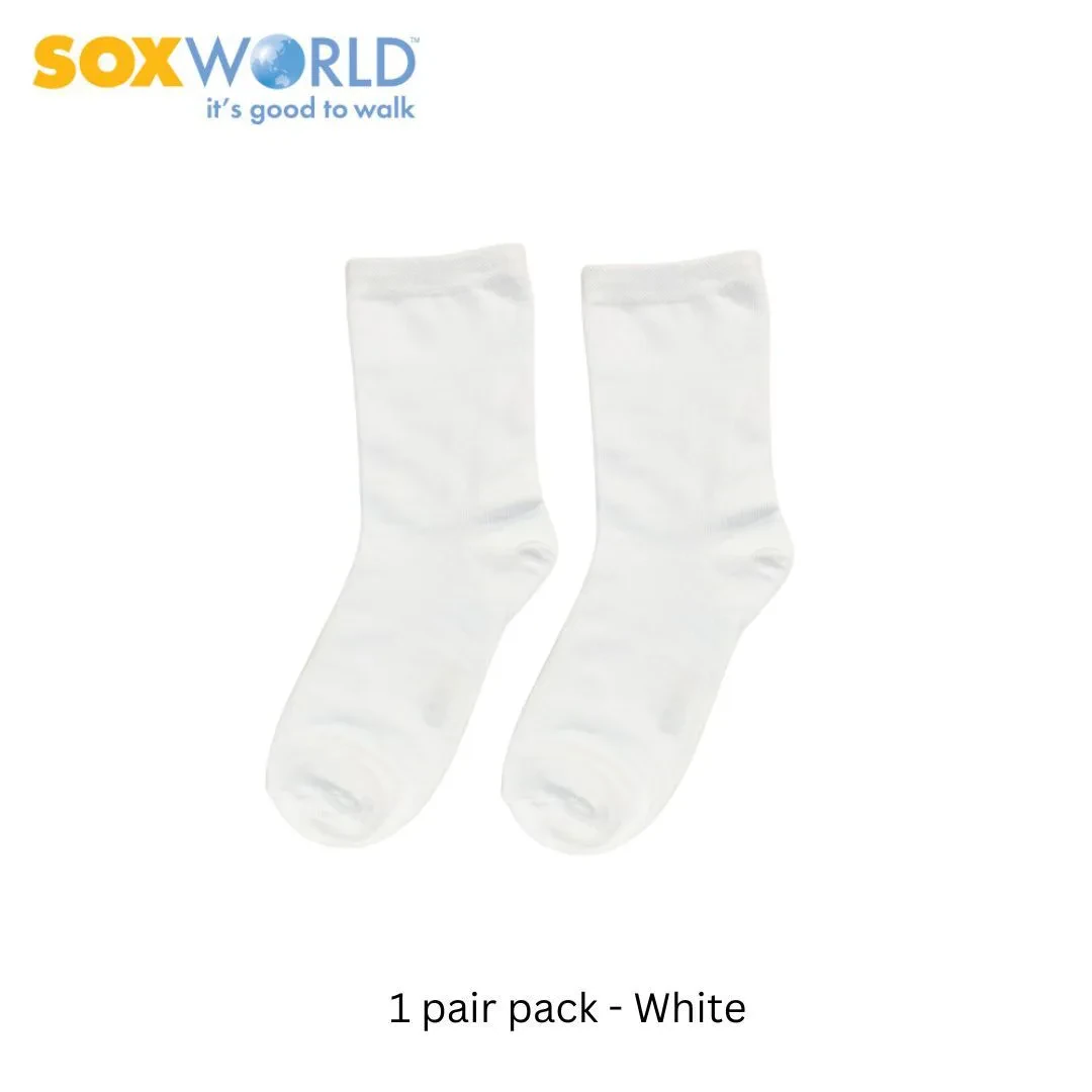 SOXWORLD LADIES BAMBOO FIBER CREW SOCKS (1 PAIR) 12-00026