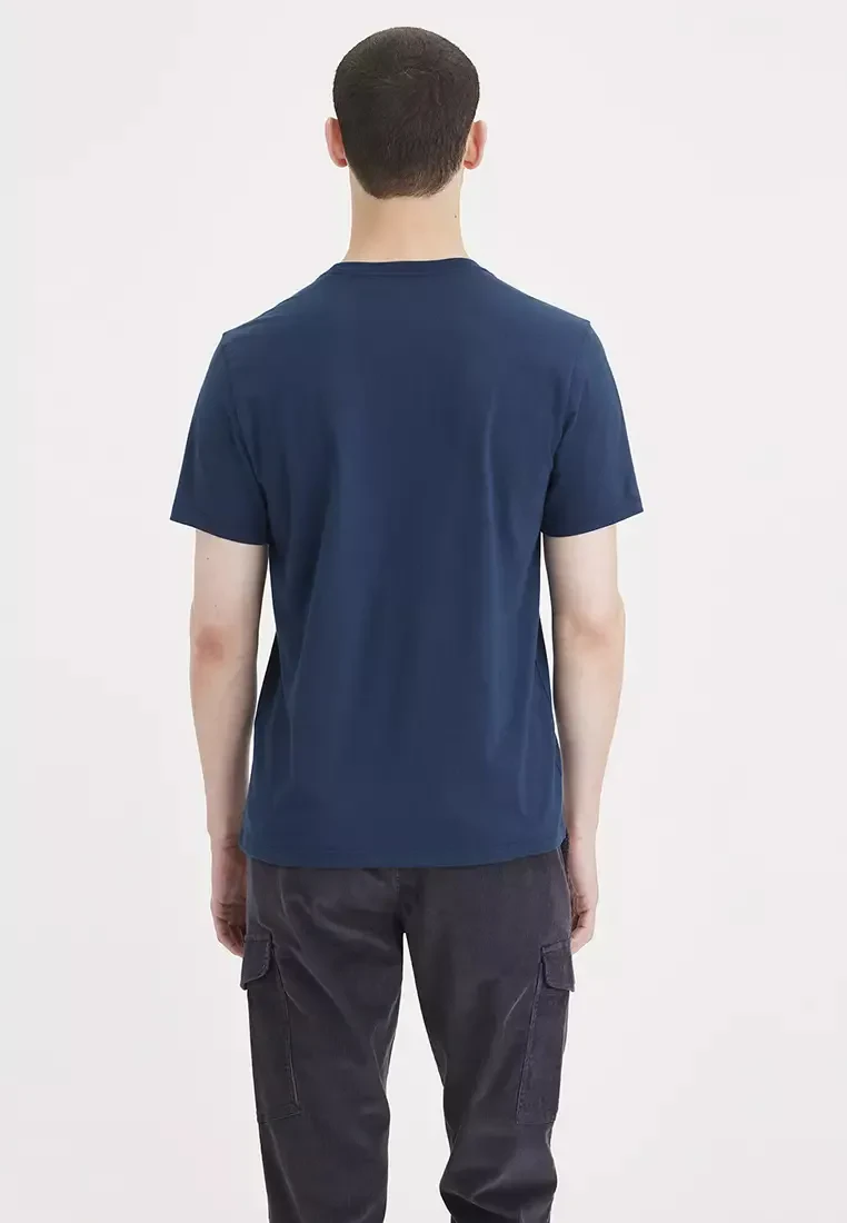 MEN'S GRAPHIC SLIM FIT TEE SHIRT - BLUE