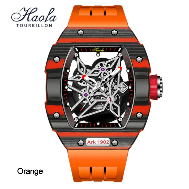 HAOFA SKELETON CARBON FIBER AUTOMATIC WATCH 1902