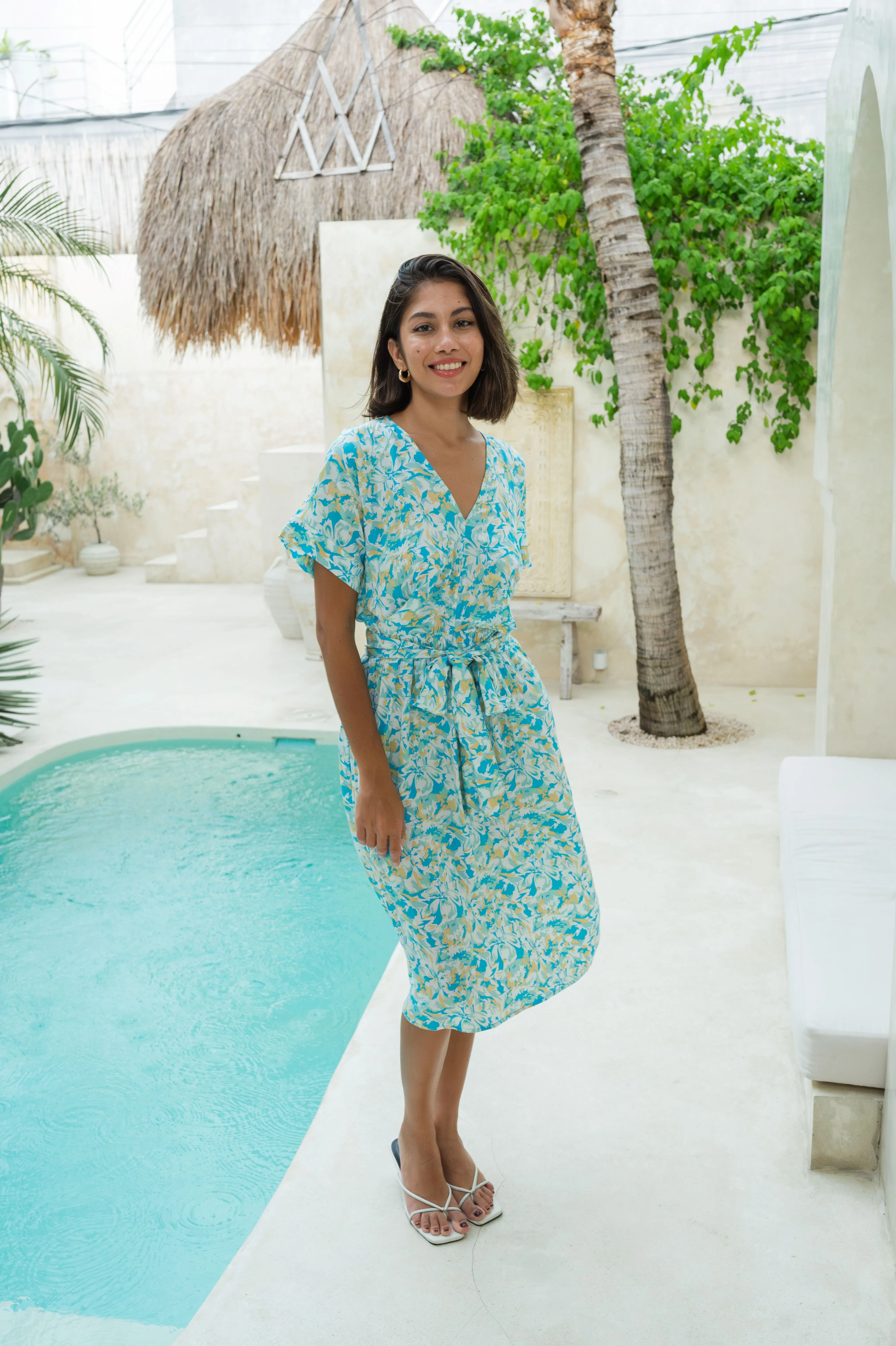 RINA DRESS  BLUE