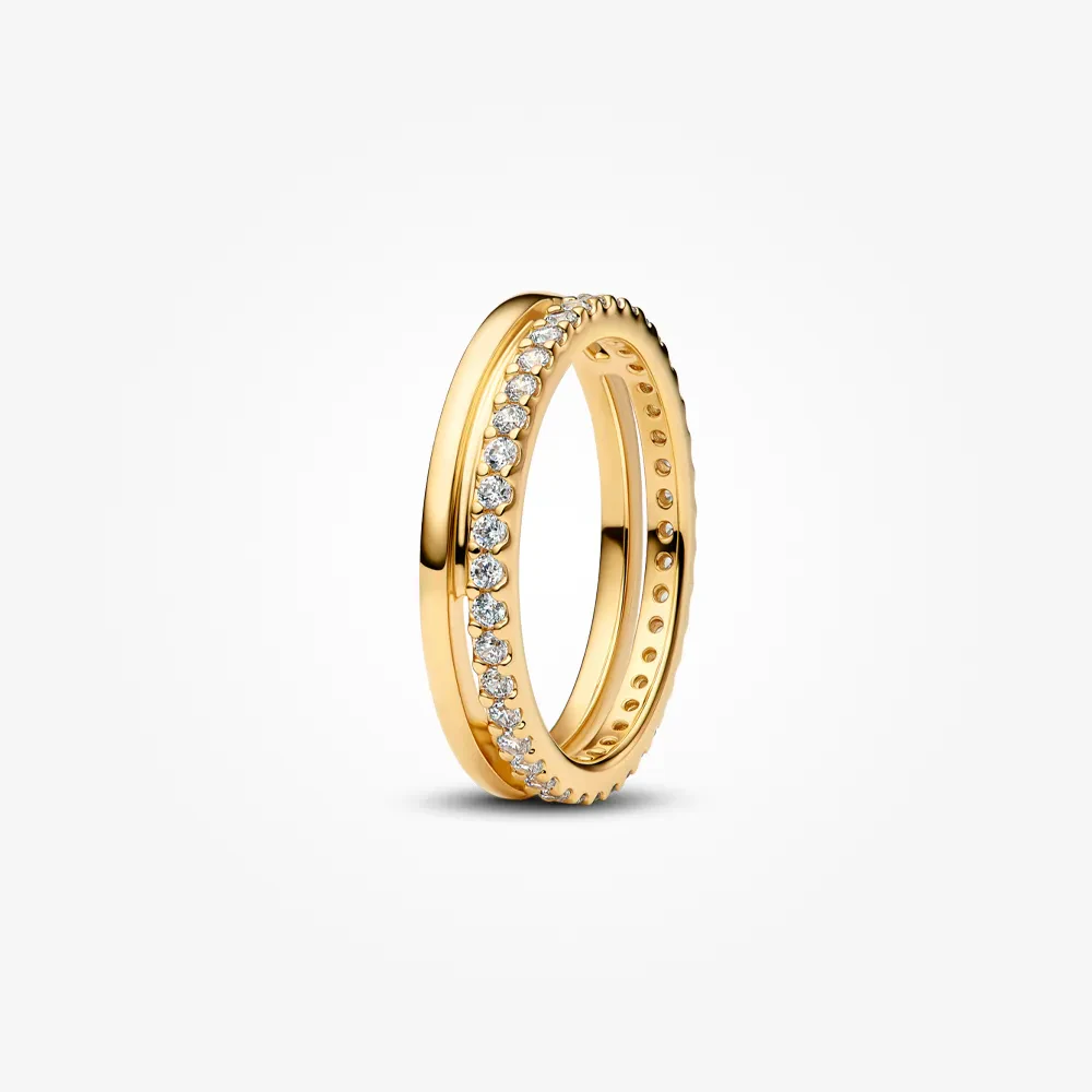 PANDORA DOUBLE BAND RING