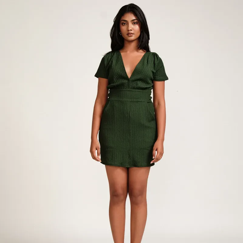 DEEP NECK MINI IN GREEN