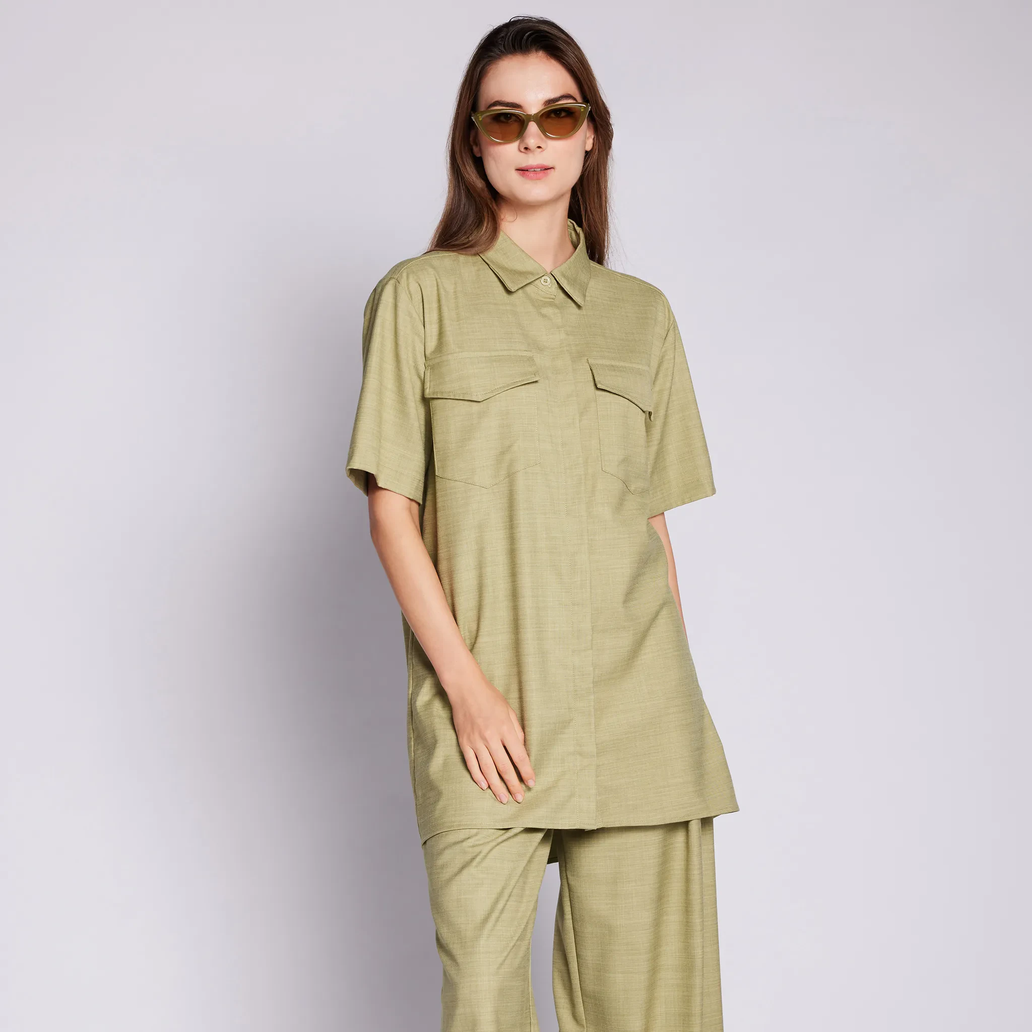 OVERSIZE SHIRT GREEN