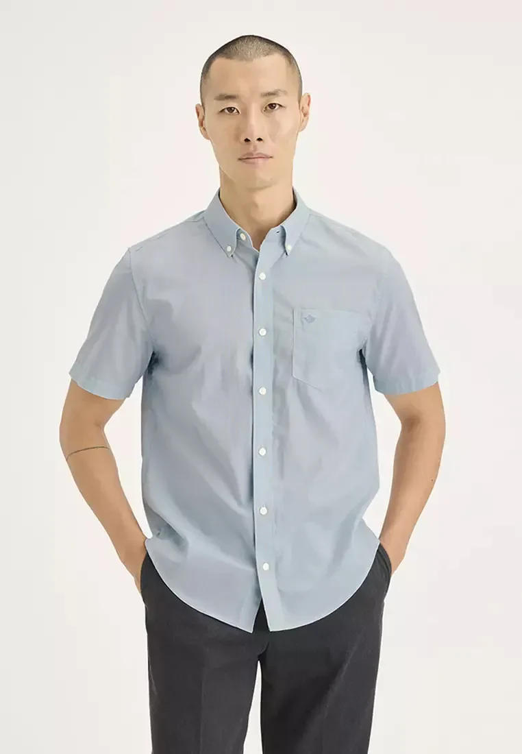 MEN'S SIGNATURE SHIRT SHORT SLEEVE CLASSIC FIT WITH STAIN DEFENDER®